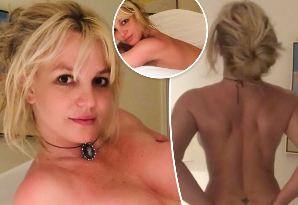 Britney Spears poses fully nude in bed