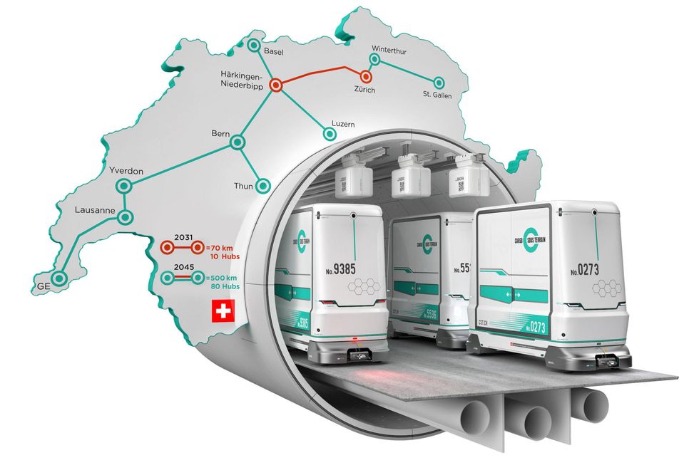 Switzerland Moves Ahead With Underground Autonomous Cargo Delivery