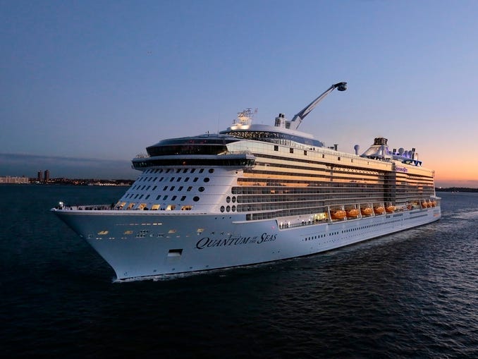 Authorities search for Australian man who went overboard a Royal Caribbean cruise ship as the boat crossed the Pacific in the dark