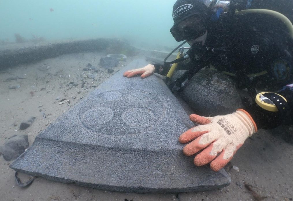 Huge Christian Grave Slabs Recovered From 13th-Century Shipwreck